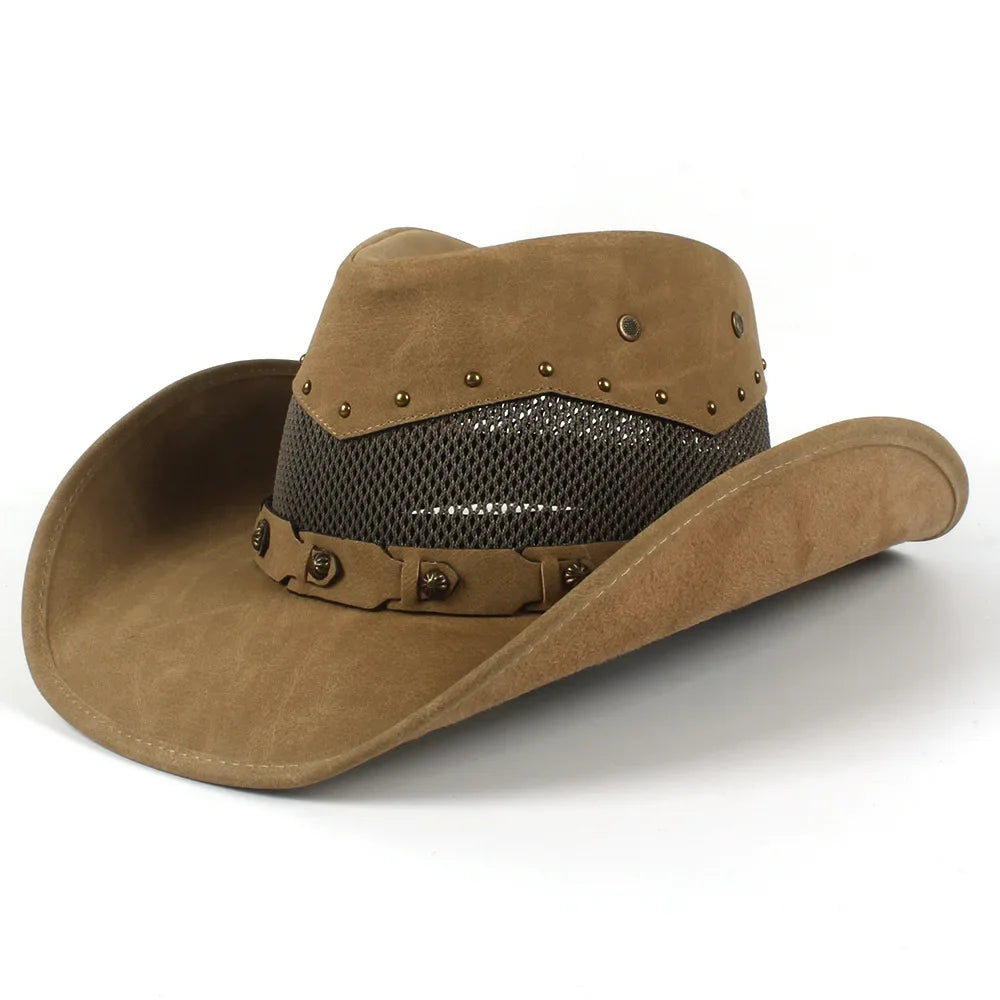 Men's and Women's Classic Retro British Top Hats, Travel Hats, Riding Leather Western Cowboy Hats